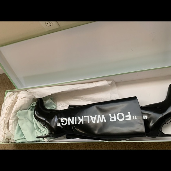 Off-white “For Walking” knee high boots - Picture 5 of 5